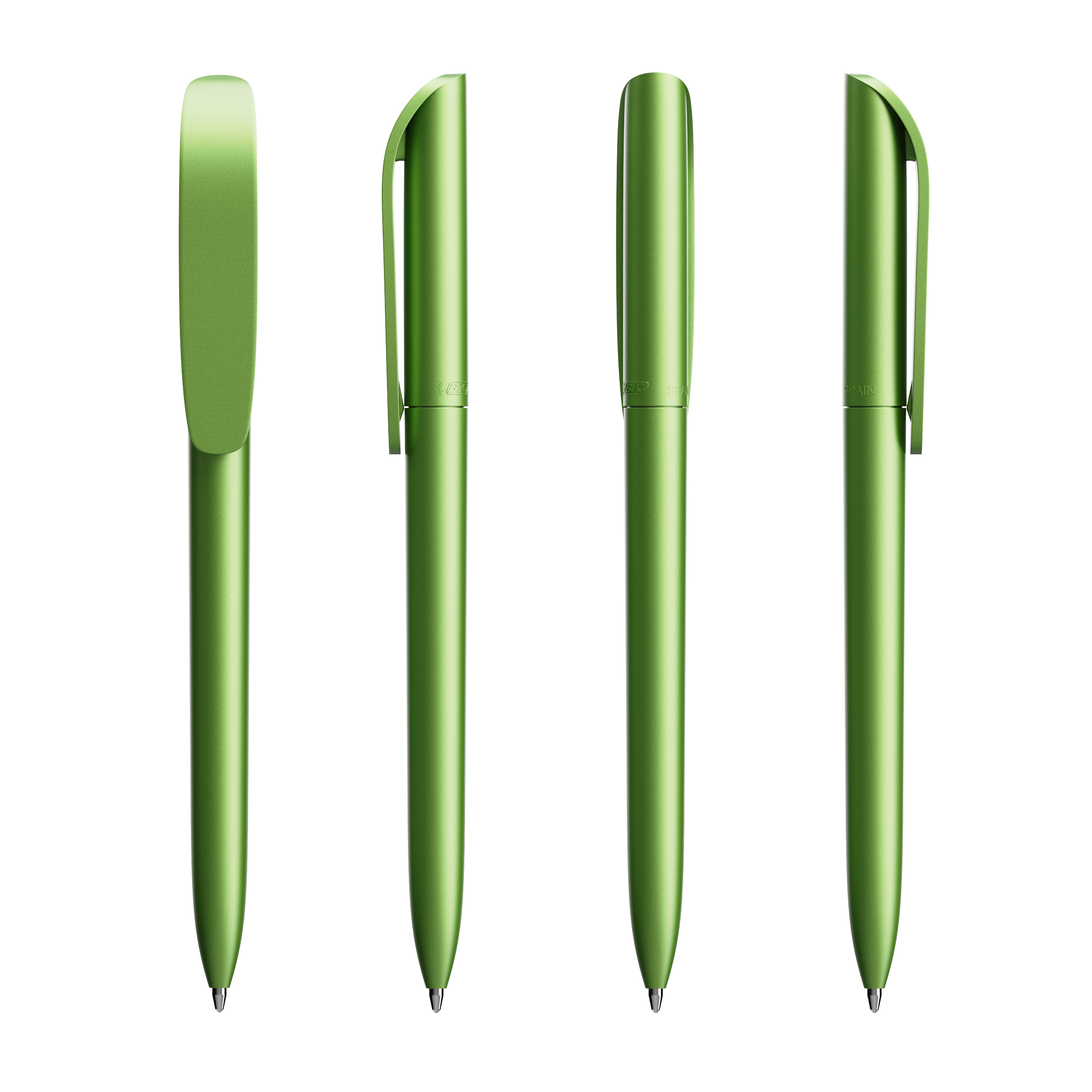 Stylo bille publicitaire BIC® Super Clip Glacé Glacé vert